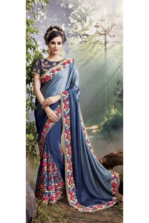 Party-Wear-Silver-Blue-Heavy-Work-Saree