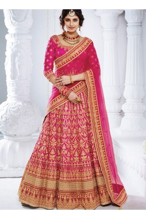 Pink color bhagulpuri wedding lehenga choli