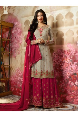 Amyra Dastur Beige Indian sharara style wedding suit 4010