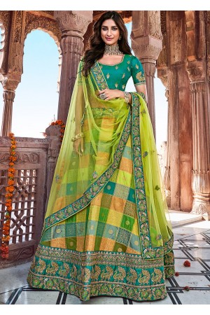 Multicolor Silk Jacquard Traditional Lehenga Choli 2714