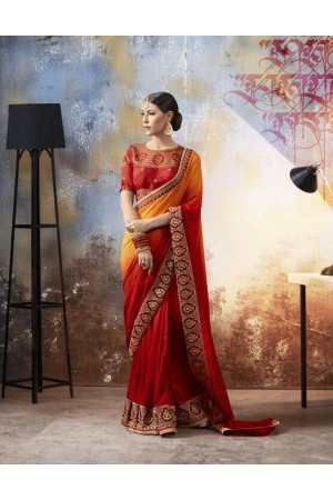 Party wear indian wedding designer saree 6701