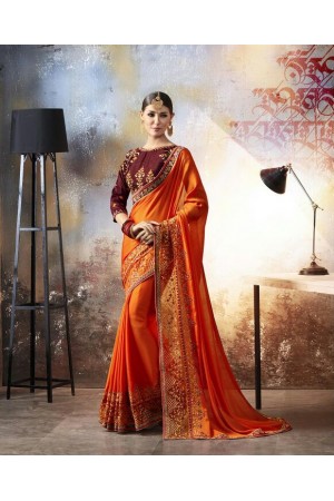 Party wear indian wedding designer saree 6703