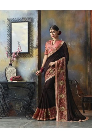 Party wear indian wedding designer saree 6710