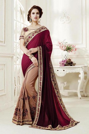 Party wear indian wedding designer saree 7006