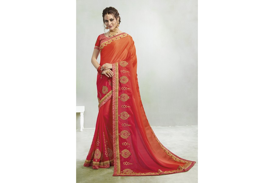 Party wear indian wedding designer saree 7304