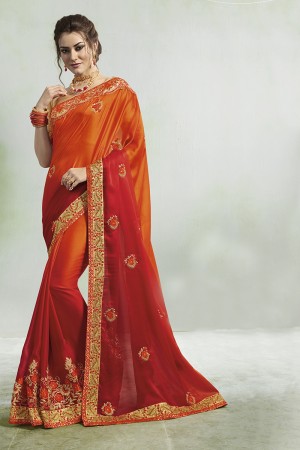 Party wear indian wedding designer saree 7309