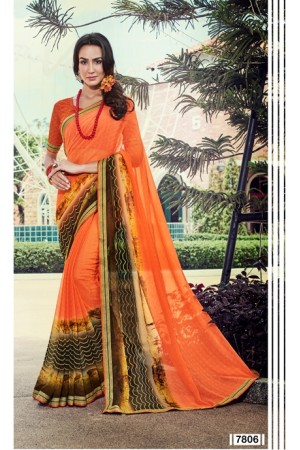 Party wear indian wedding designer saree 7806