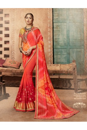 Party wear indian wedding designer saree 8107