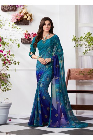Party wear indian wedding designer saree 8611