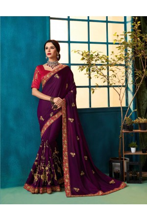 Party wear indian wedding designer saree 9305