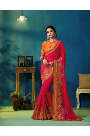 Party wear indian wedding designer saree 9309