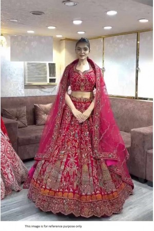 Bollywood Model Rani Pink sequins embroidery georgette lehenga choli