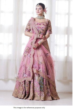 Bollywood Model Rose sequins embroidery georgette lehenga choli