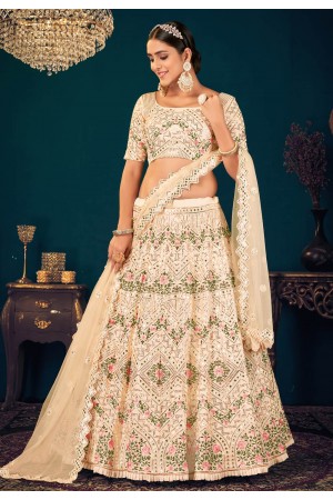 Beige georgette lehenga choli 1813