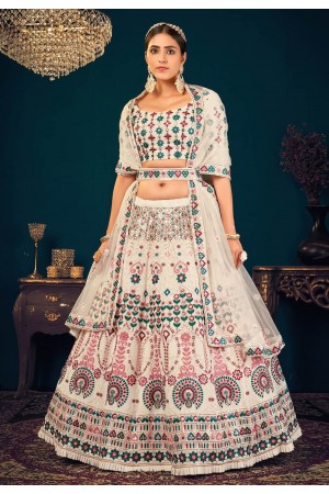 Off white georgette lehenga choli 1815