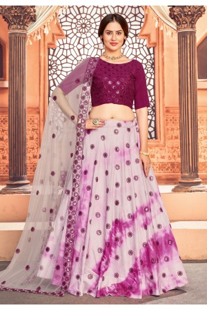 Pink cotton lehenga choli 1736