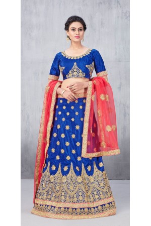 Party Wear Blue Lehenga 155