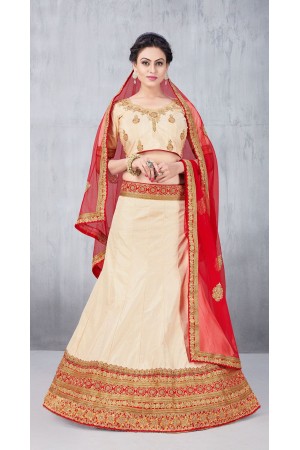 Party Wear Cream Lehenga 148