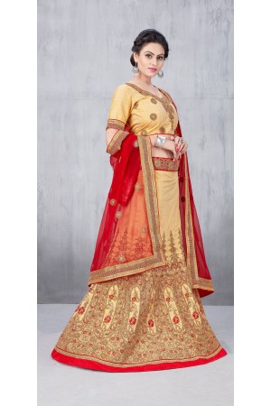 Party Wear Cream Lehenga 159
