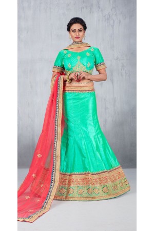 Party Wear Green Lehenga 146