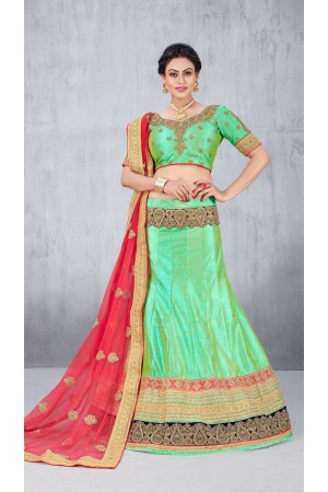 Party Wear Green Lehenga 150