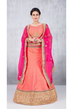 Party Wear Peach Lehenga 147