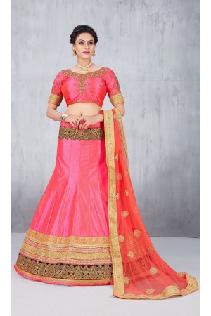 Party Wear Peach Lehenga 151