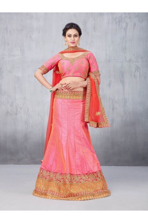 Party Wear Peach Lehenga 152