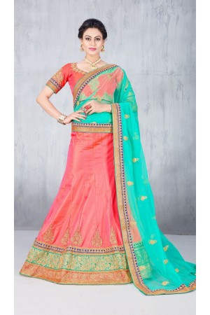 Party Wear Pink Lehenga 140