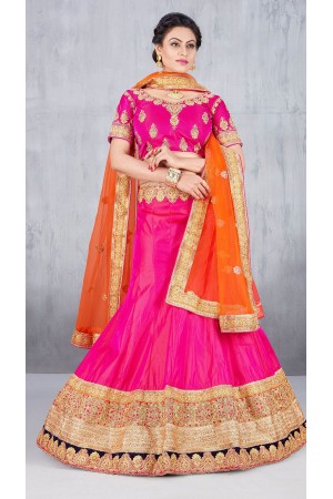 Party Wear Pink Lehenga 143