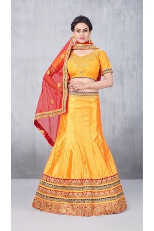 Party Wear Yellow Lehenga 145