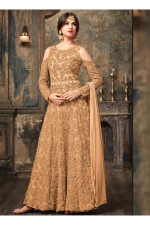 Sonal Chauhan Beige Anarkali Suit 5106B