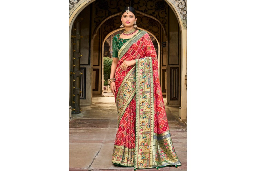 Women's Viscose Silk Maroon Printed Designer Saree With Blouse Piece