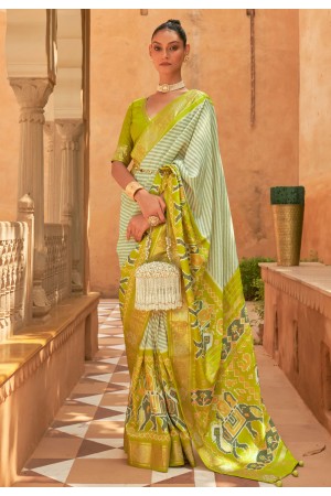 Silk Saree with blouse in Mustard colour 558