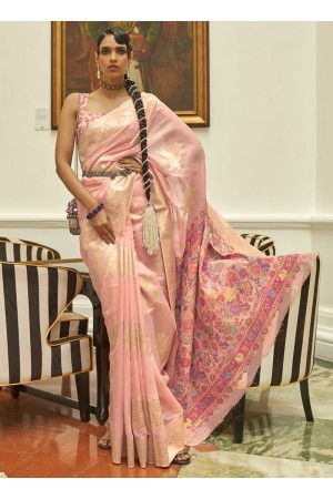 Pink Modal Silk Traditional Wear Weaving Saree KEERATSILK 272003