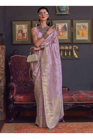 Purple Silk Festival Wear Weaving Saree KHABUTAISILK 322007