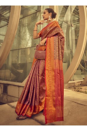 Purple Silk Tradional Wear Weaving Saree AVZEESILK 1206