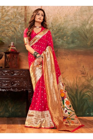 Rani Pure Silk Festival Wear Paithani Saree pavitrapaithanisilk 86003