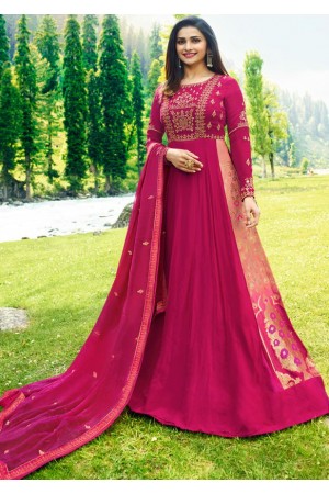 Bollywood Prachi Desai Pink Georgette Indian wedding anarkali 8078