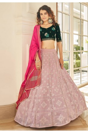 Light pink georgette sequence lehenga 1986