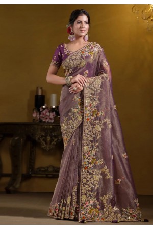 Purple banarasi saree 25010