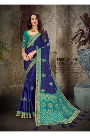 Navy Blue Art Silk Designer Party Wear Art Silk Saree 62267