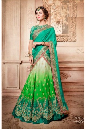 Party Wear Green Green Lehenga 4082