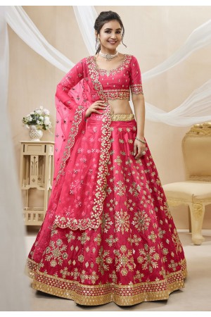 Art silk circular lehenga choli in Magenta colour 505