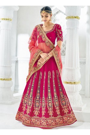 Gajri silk wedding lehenga 1310