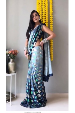 Bollywood Model Shaded blue sequins georgette saree