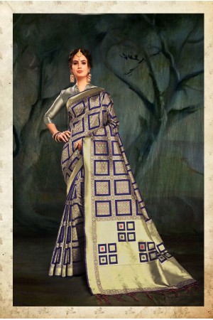 Tan Banarasi Silk party wear saree 55509