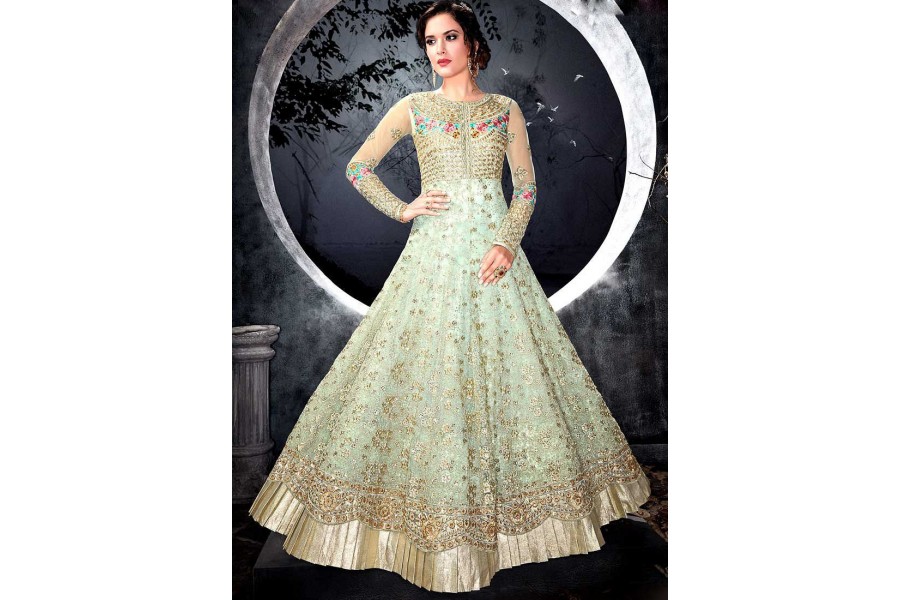 green net frock