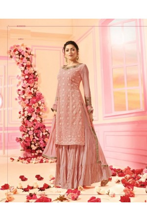 Drashti Dhami Pink georgette wedding Sharara 2205