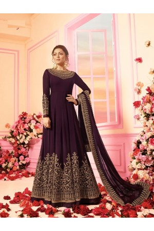 Drashti Dhami Wine georgette wedding anarkali 2202